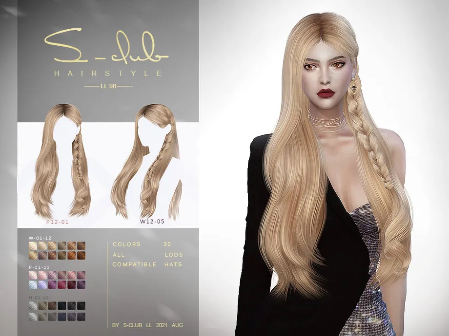 Braid Long curly hairstyle for female by S-Club