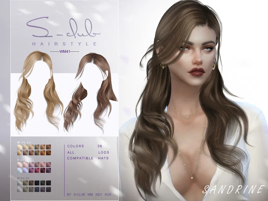 Medium length wavy hair (Sandrine)