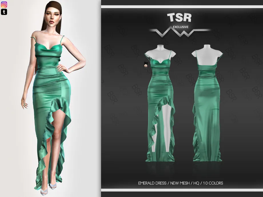 EMERALD DRESS BD548