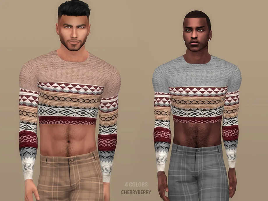 Mens Cropped Sweater