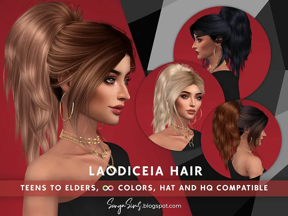 SonyaSims Laodiceia Hair (EARLY ACCESS ON PATREON)