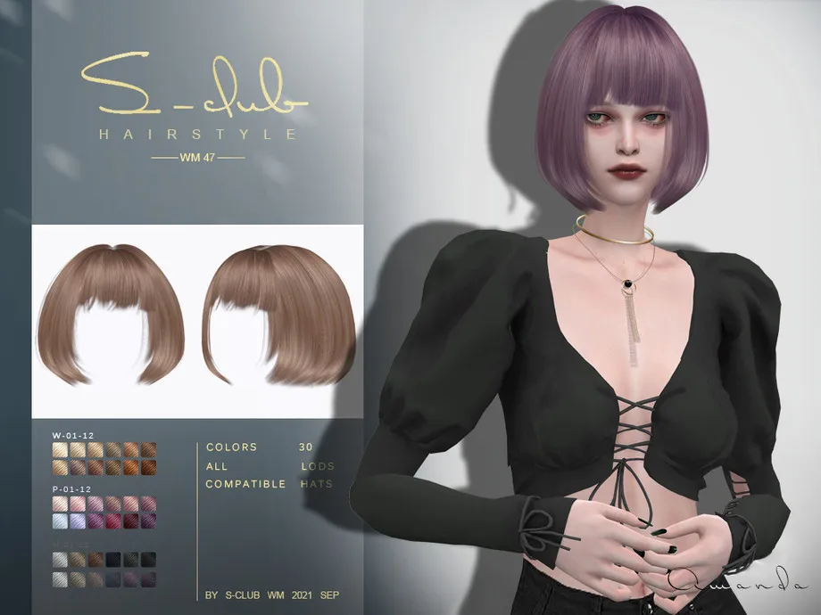 Short bob cut hairstyle(Amanda) by S-Club