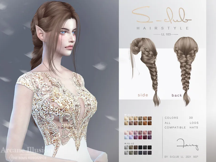 Arcane illusion Braid Long elf hairstyle (Fairy)