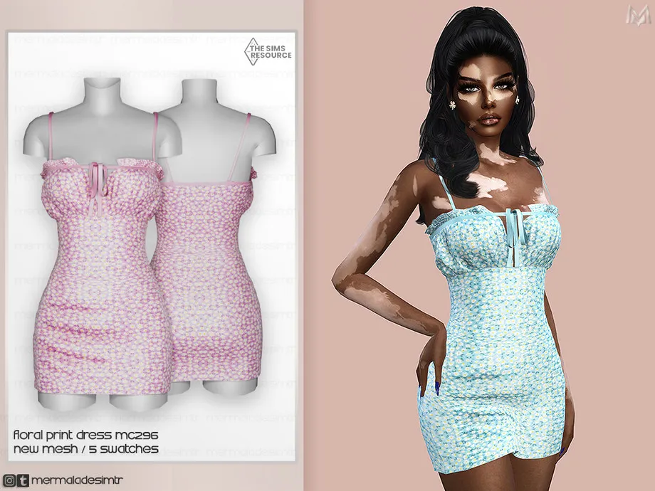 Floral Print Dress MC296