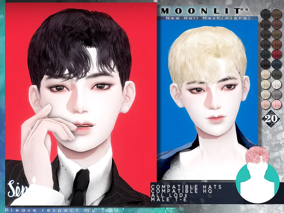 TS4 Male Hairstyle_Moonlit