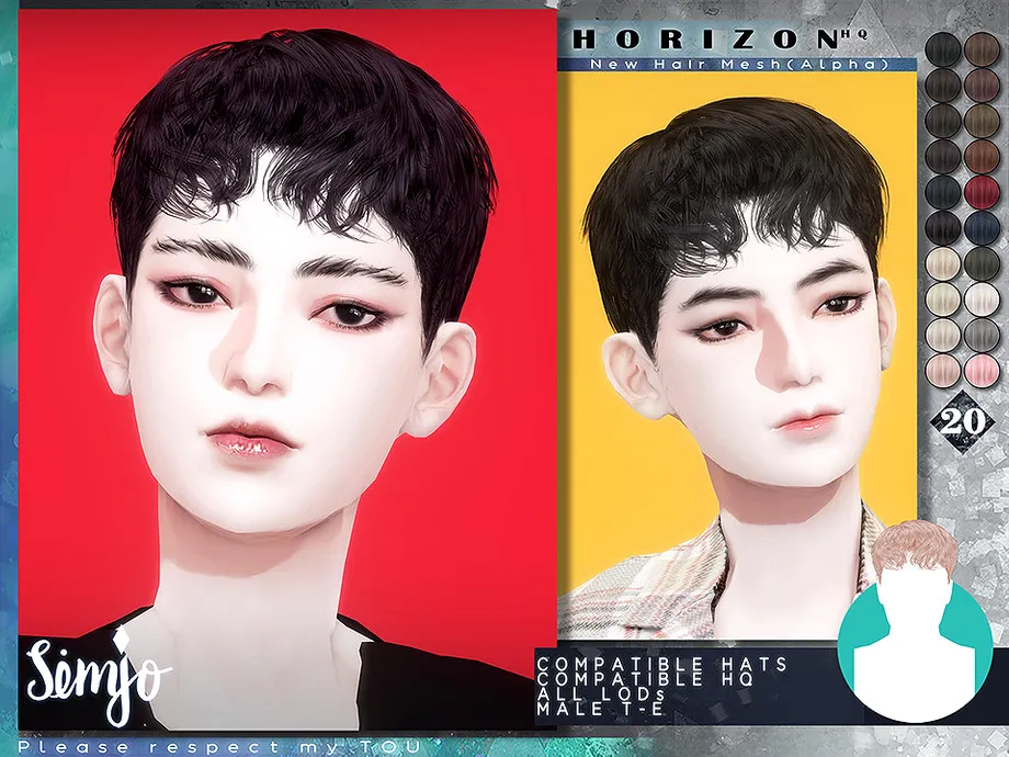TS4 Male Hairstyle_Horizon