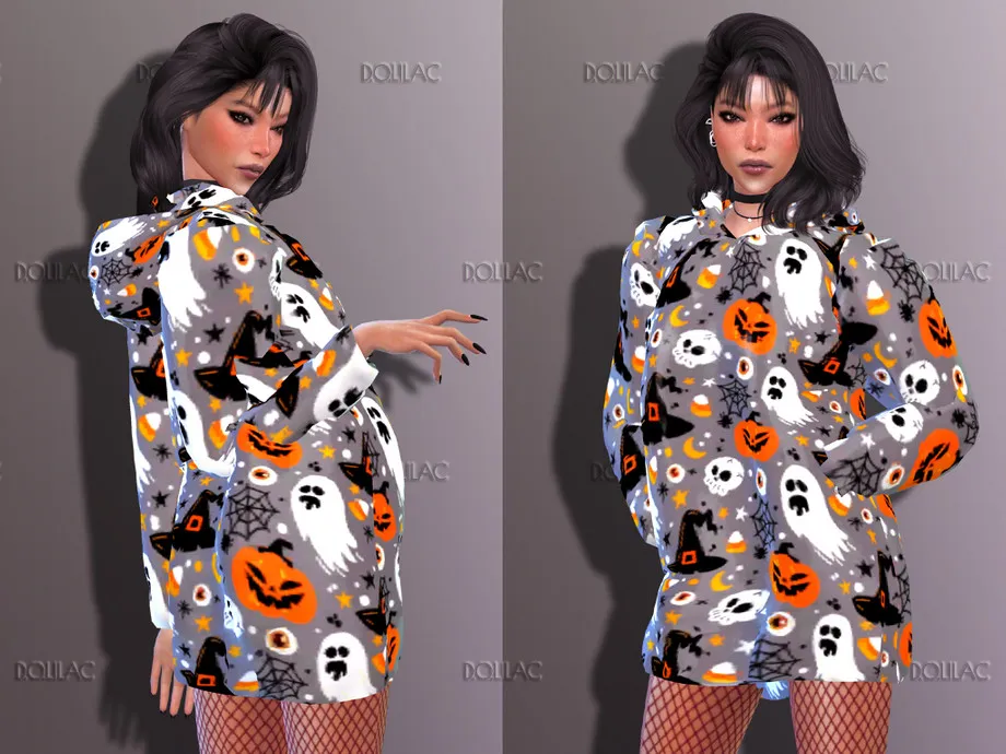 Halloween Hoodie Dress DO208