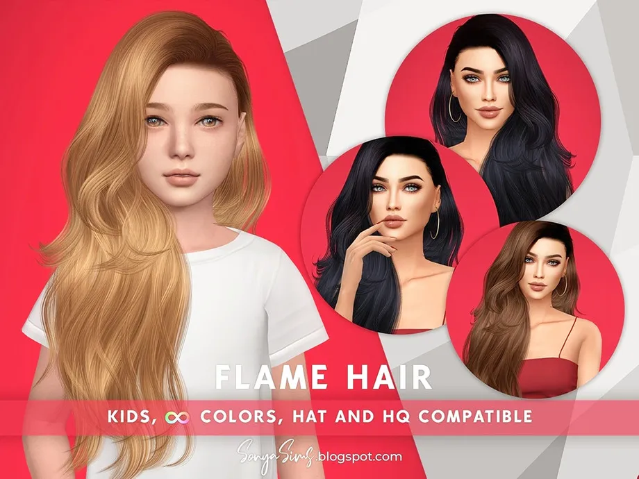 SonyaSims Flame Hair for KIDS