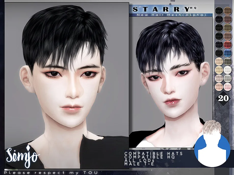 TS4 Male Hairstyle_Starry