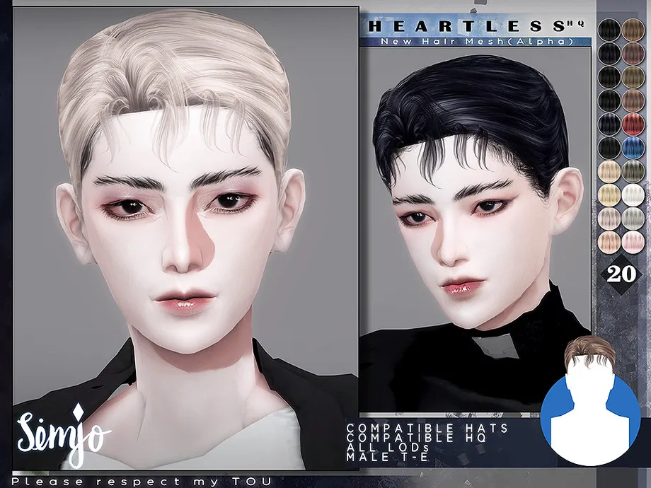 TS4 Male Hairstyle_Heartless