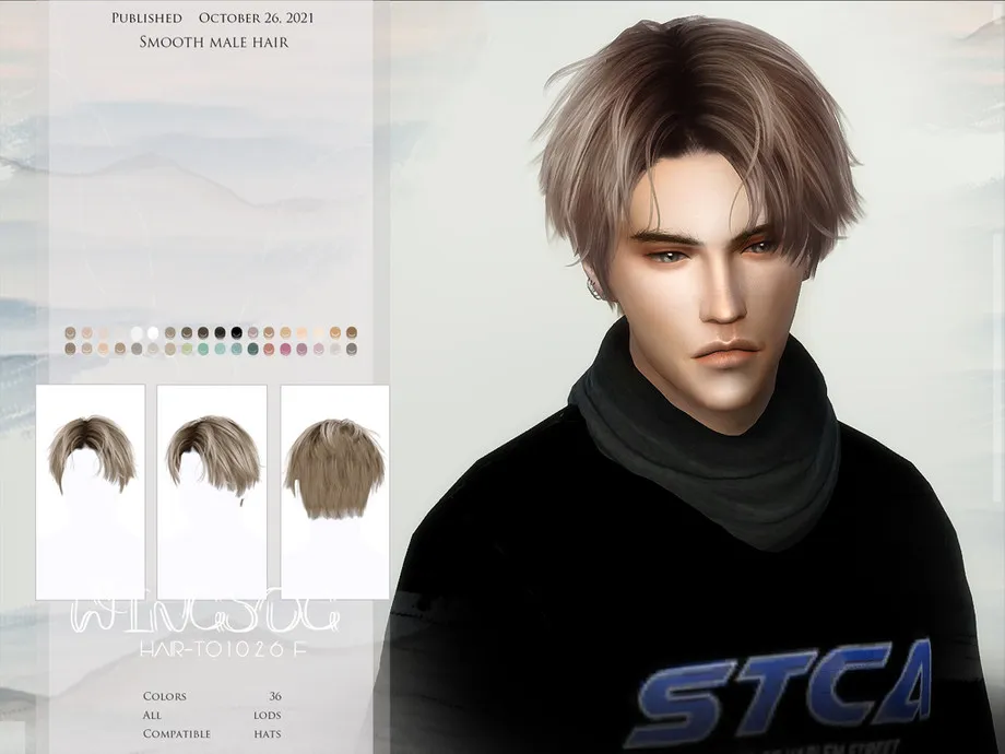 Smooth male hair TO1026