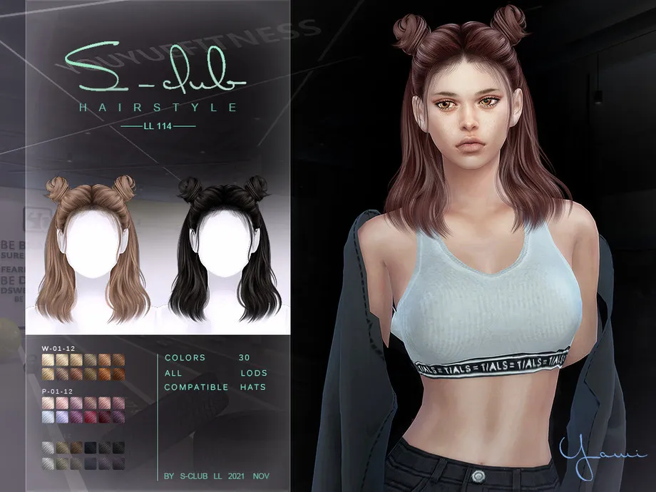 Double-Half Bun hairstyle by S-Club