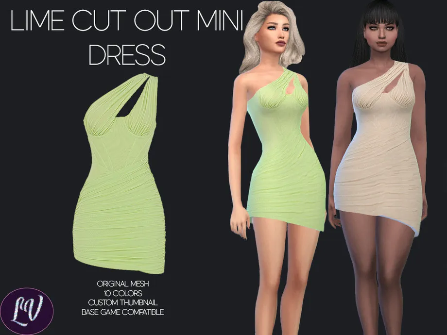 CLEMENTINE - LIME CUT OUT MINI DRESS