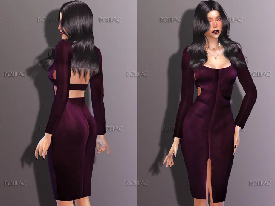 Backless Midi Dress DO221