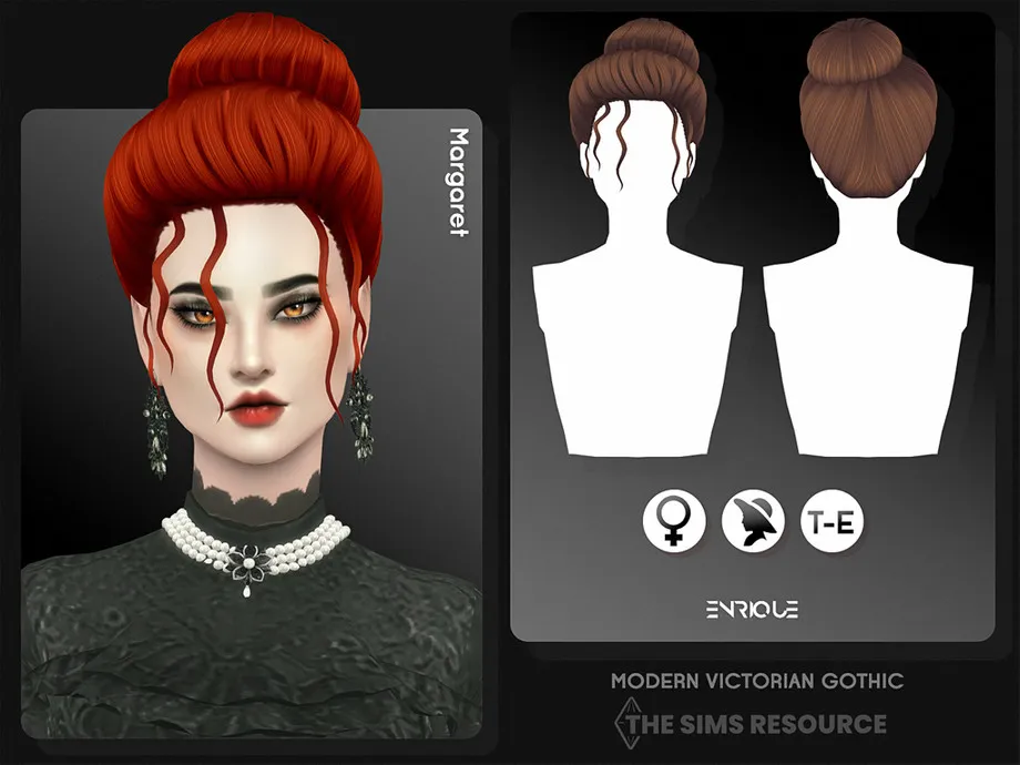 Modern Victorian Gothic - Margaret Hairstyle