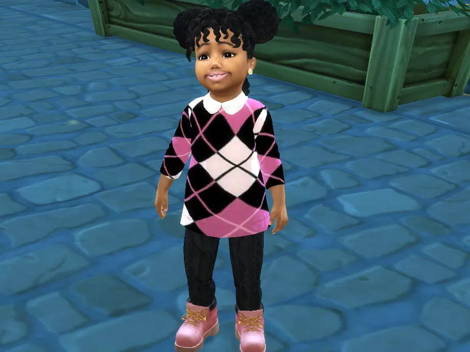 Afro Puffs with Twisty Bangs - Toddler