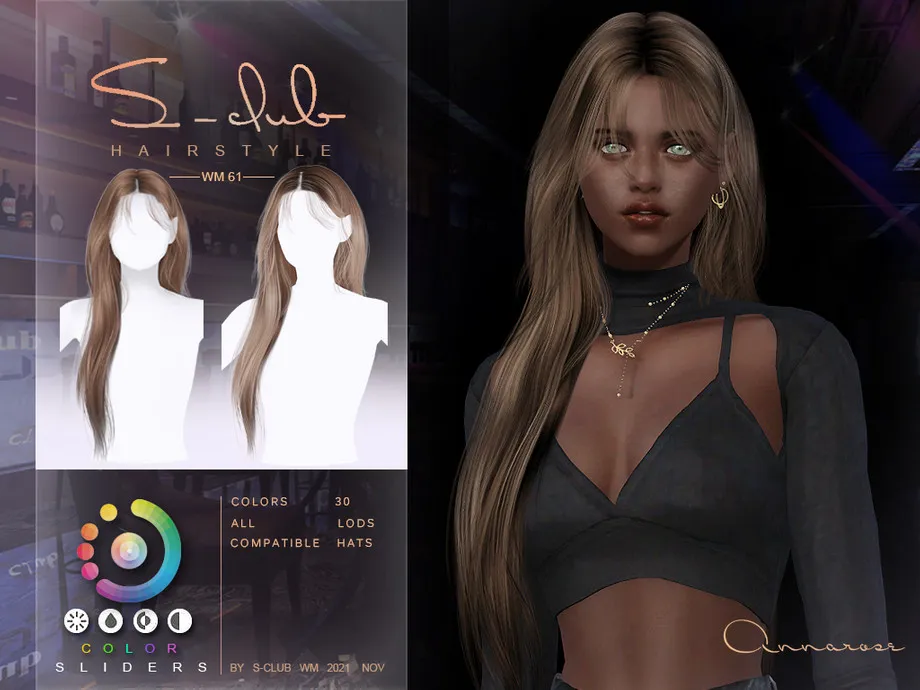 Long straight hairstyle(Annarose) by S-Club