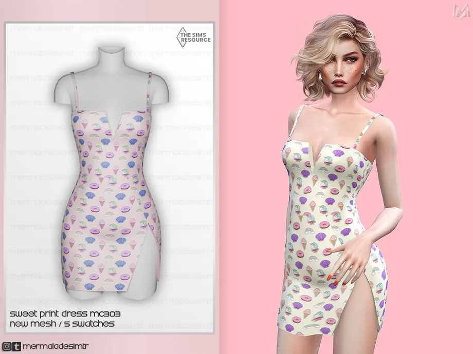 Sweet Print Dress MC303