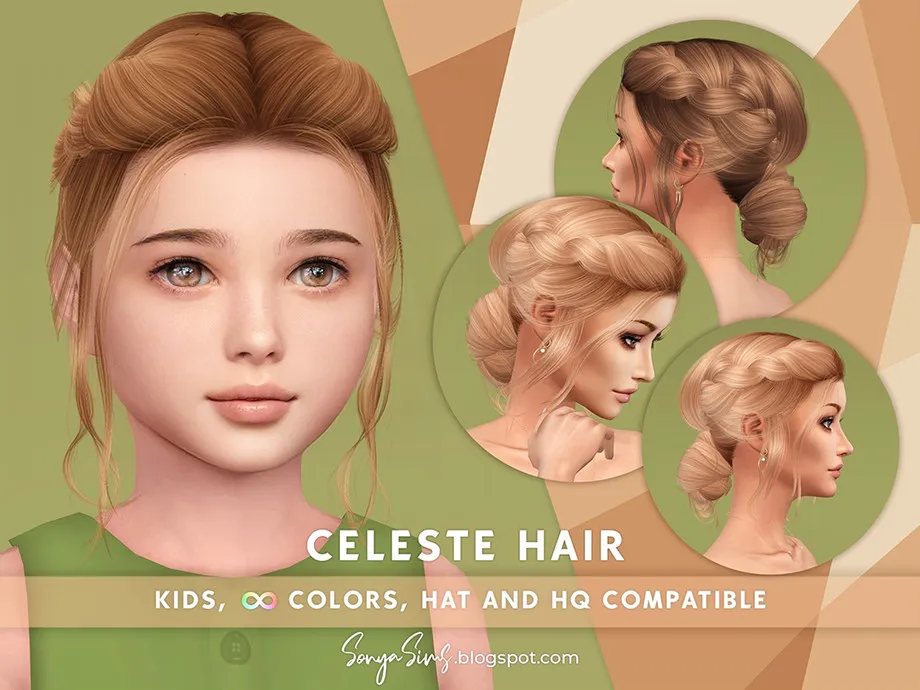 SonyaSims Celeste Hair KIDS (Early Access on Patreon)