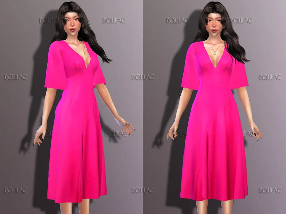 Draped Midi Dress DO230