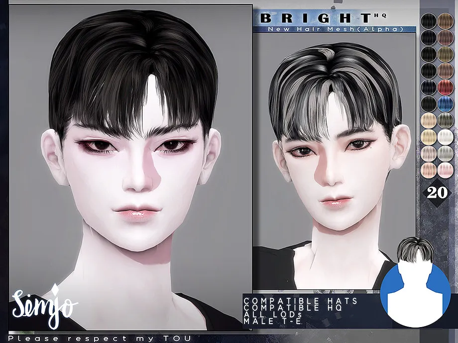 TS4 Male Hairstyle_Bright