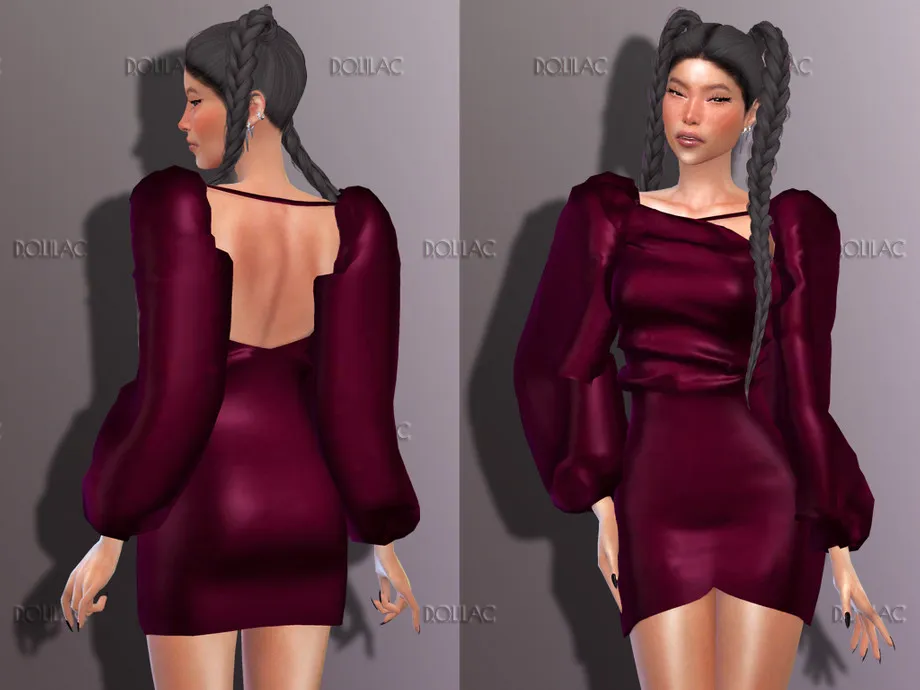 Asymmetric Mini Dress DO237
