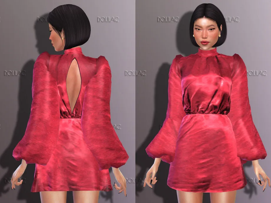 Satin Mini Dress DO239