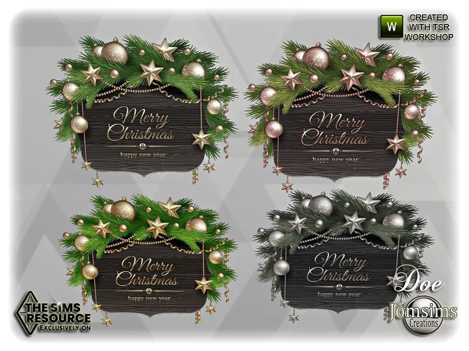 Doe christmas living room wall sticker