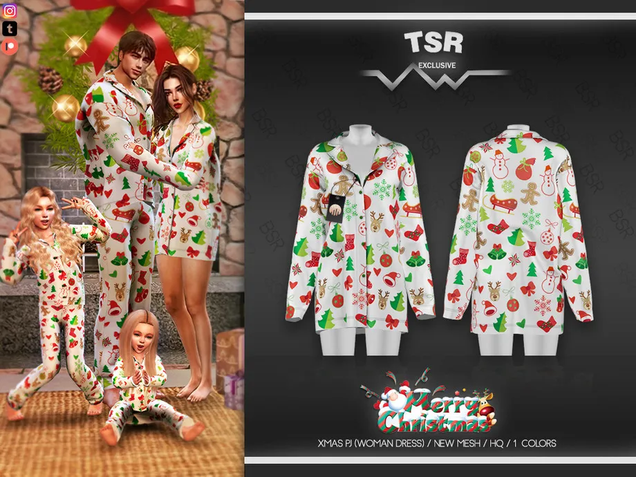 XMAS PJ (WOMAN DRESS) BD591