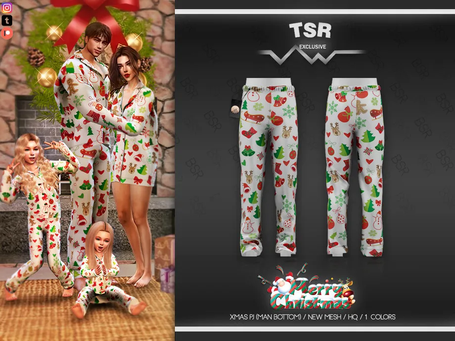 XMAS PJ (MAN BOTTOM) BD593