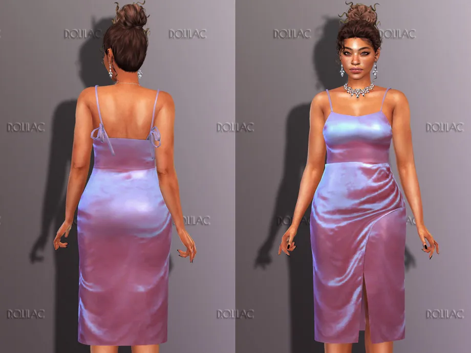 Silk Midi Dress DO235