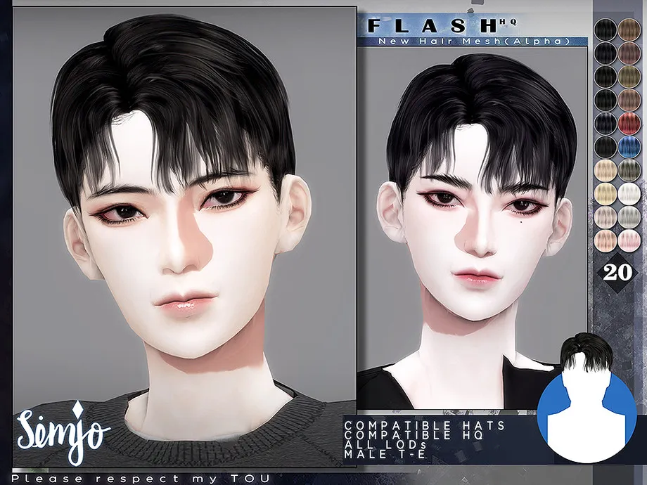 TS4 Male Hairstyle_Flash