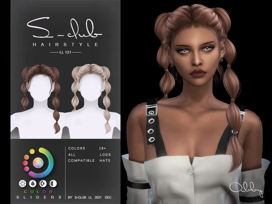 Double braid hair (Abby)