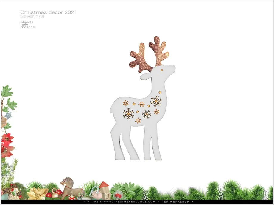 Christmas Decor 2021 - deer glitter