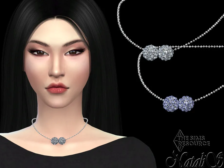 Snowball short necklace