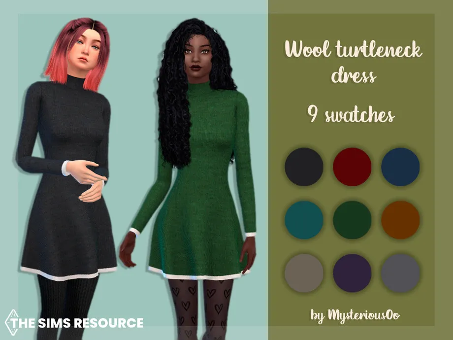Wool turtleneck dress