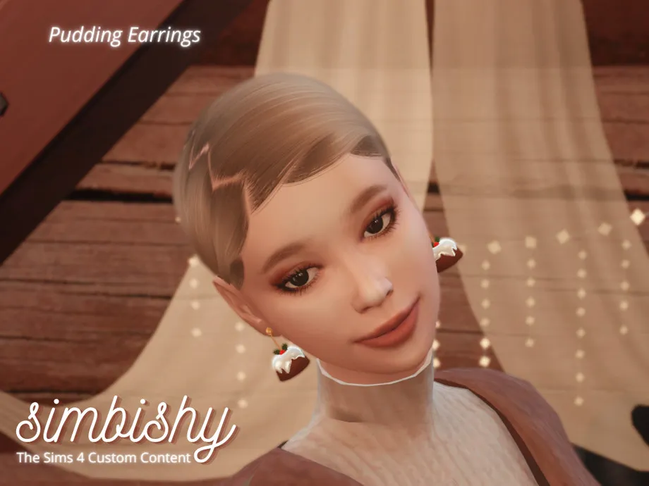 Pudding Earrings (Christmas)