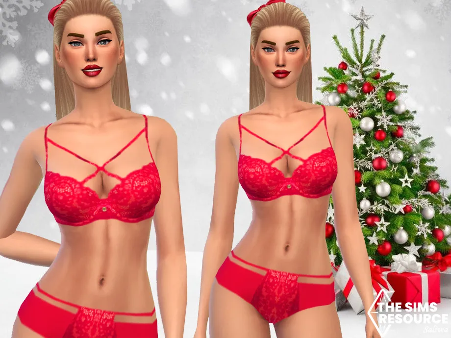 Christmas Special Red Lingerie Set