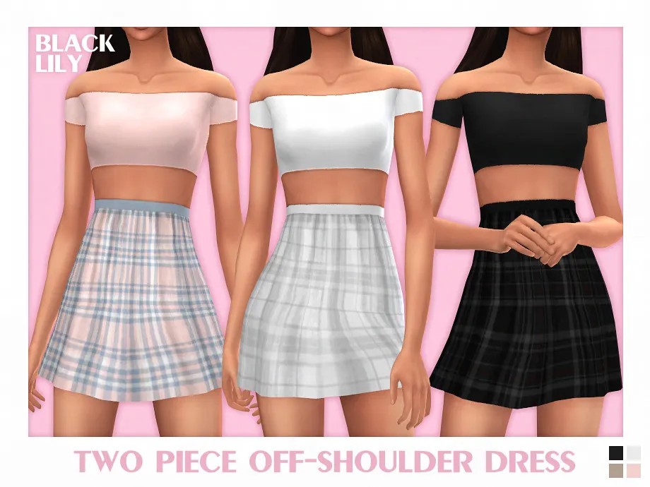 Two Piece Off-Shoulder Dress