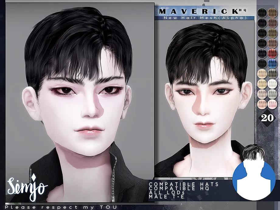 TS4 Male Hairstyle_Maverick