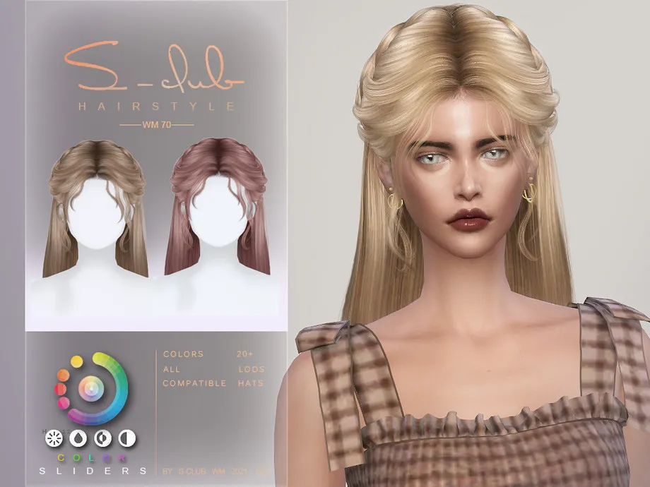 Elegante long hair with twist braid (SpriteII) by S- Club