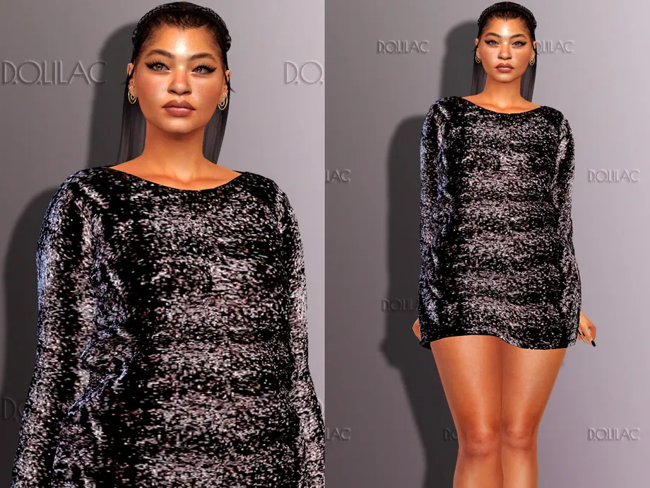 Sequin Sweater Dress DO261