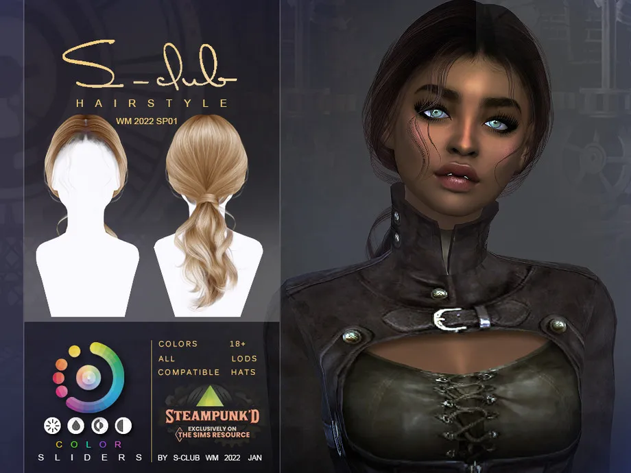 Steampunk ponytail hairstyle by S-Club