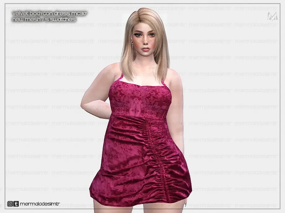 Velvet Bodycon Dress MC317