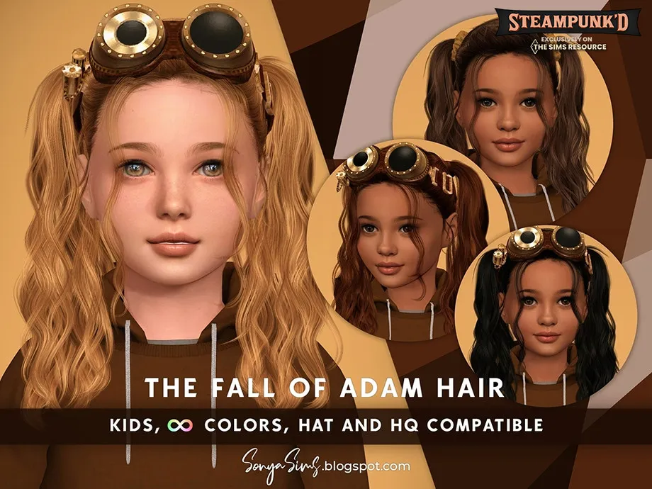 Steampunked SonyaSims The Fall of Adam Hair KIDS
