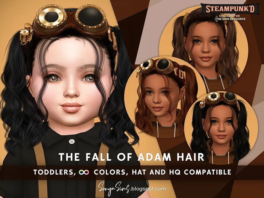 Steampunked SonyaSims The Fall of Adam Hair TODDLERS