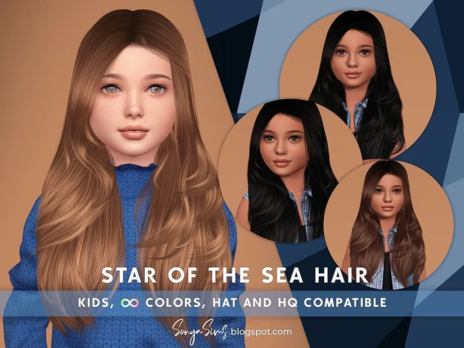 SonyaSims Star of The Sea KIDS Hair(Early Access on Patreon)