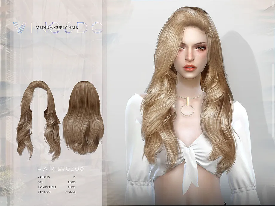 WINGS-ER0206-Medium curly hair