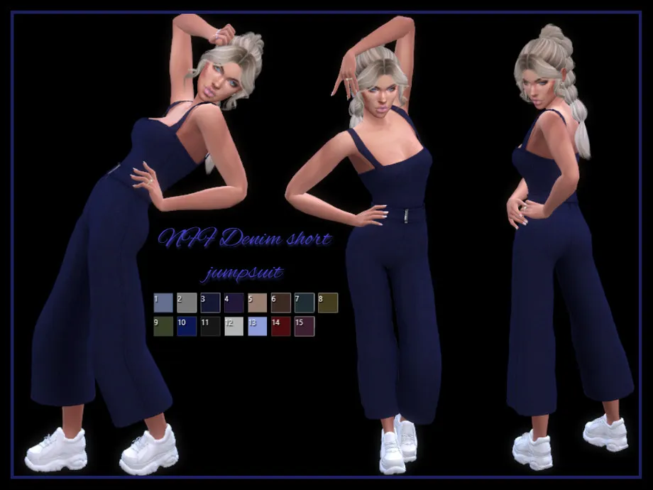 NFF Denim short jumpsuit