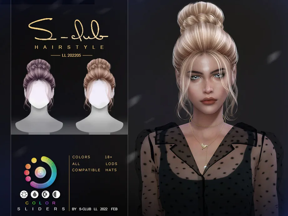 Braid bun hairstyle by S-Club